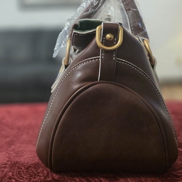 BNWT Dooney & Bourke Chestnut Leather Medium Satchel - Picture 4 of 6